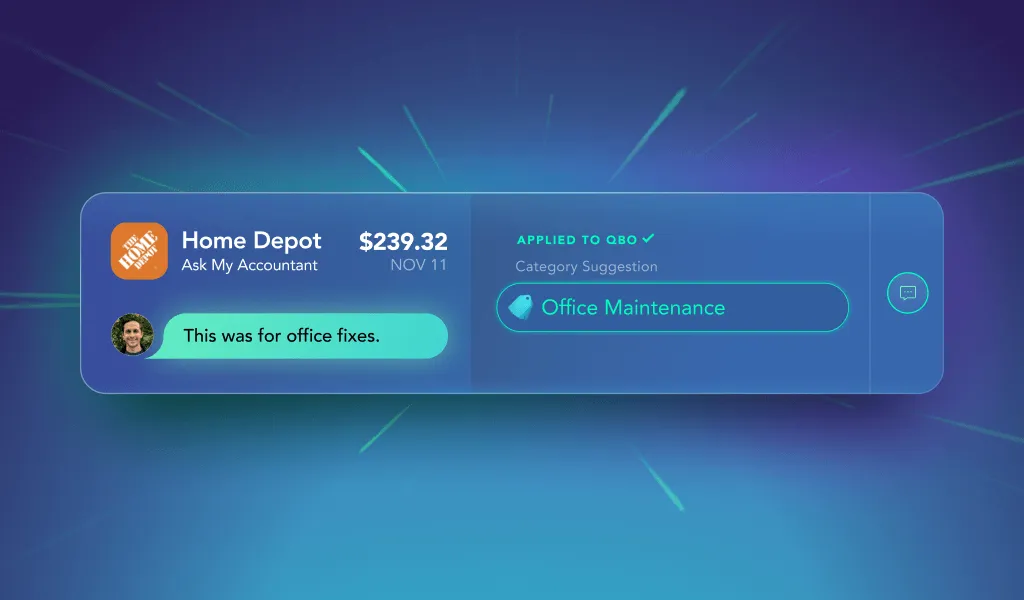 Applying categorization and client conversation back to QBO