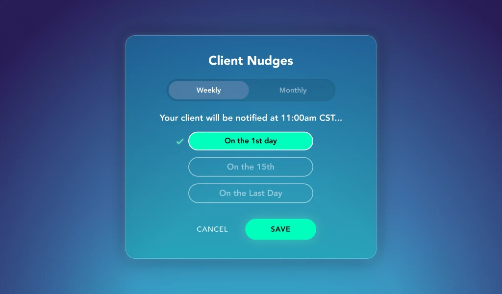 null automated client nudges