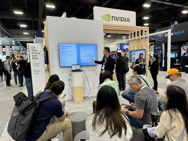 null Show casing Digits at the NVIDIA booth at Google Next'24