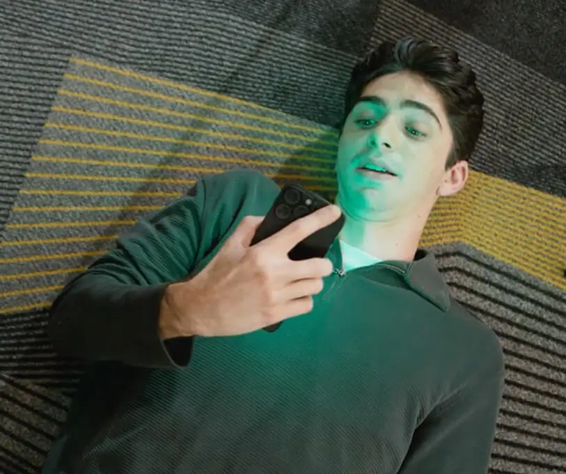 Man looking at phone