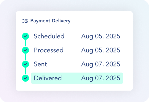 Payment delivery interface