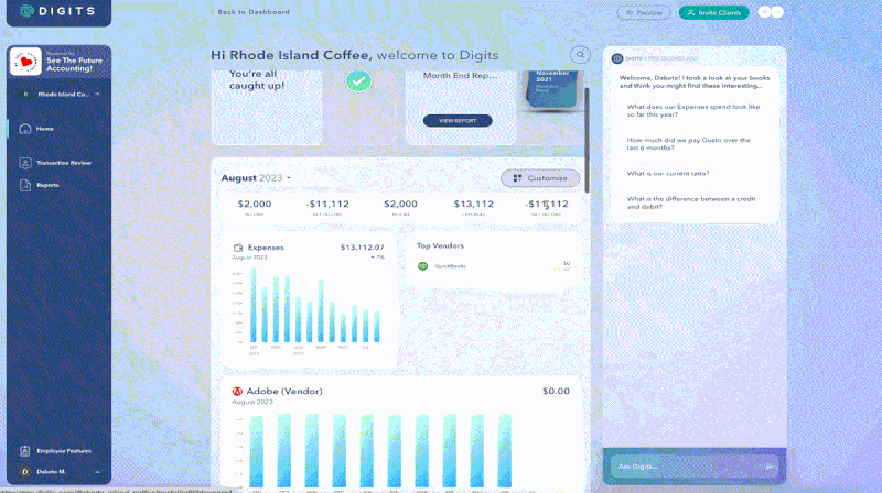 null Adding text to a client dashboard