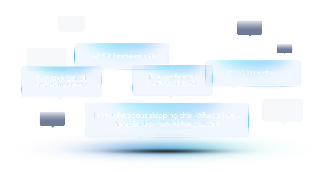 What our guests had to say: 'I LOVED the physical invite!' 'Not your typical accountant party' 'I thought about skipping this. What a mistake that would have been'