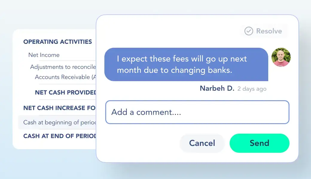 Chat reading: 'I expect these fees will go up next month due to changing banks.'