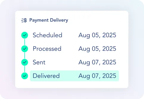 Payment delivery interface